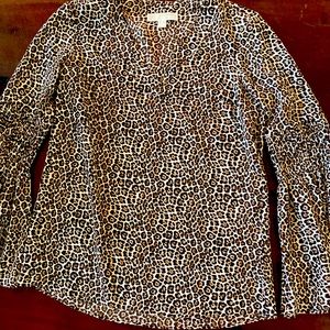 Michael Kors Leopard Tunic Blouse